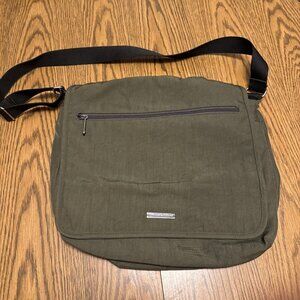 Frankie Johnny Crossbody Handbag Women Tan Nylon Travel Lined Purse Shoulder Bag